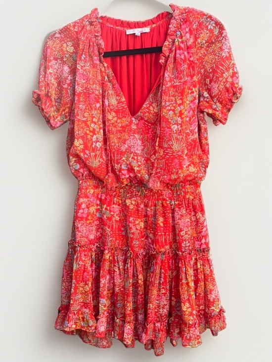 We’re All Pretty Girls Dresses & Skirts - We’re All Pretty Girls Floral Mini Dress Tiered Skirt Orange Size Small